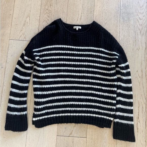 Alex Mill NORMANDIE STRIPE SWEATER XL Alpaca blend - Picture 7 of 9